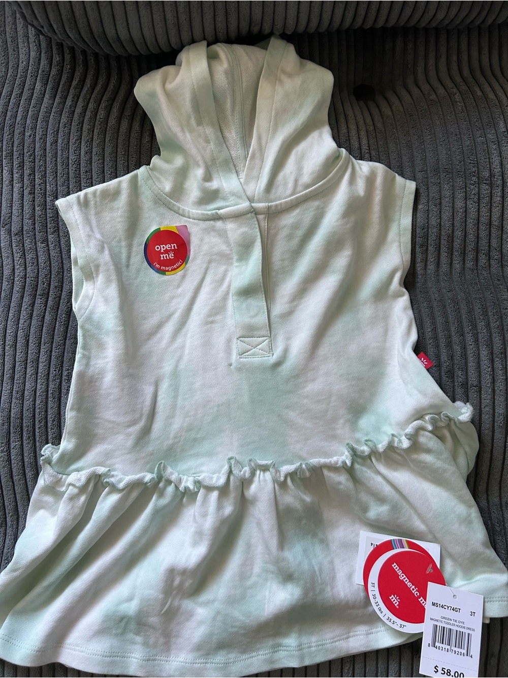 NWT Magnetic Me Light Mint Sleeveless Hoodie dress